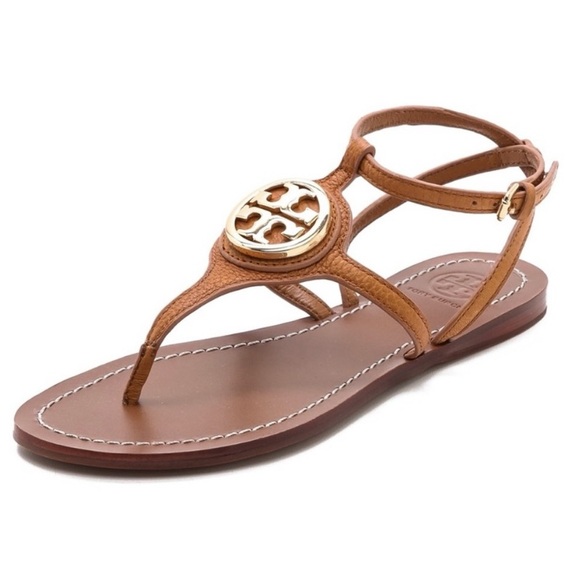 Tory Burch Leticia Leather Logo Thong Sandals - Picture 7 of 7